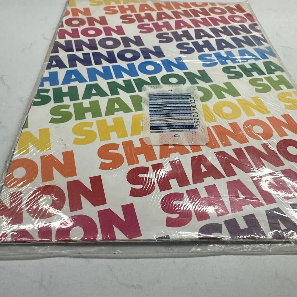 Vintage 80s NIP Stravina Personalized Name SHANNON Gift Wrap Rainbow